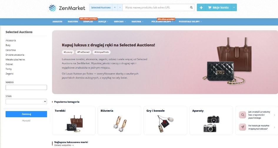 Strona Selected Auctions