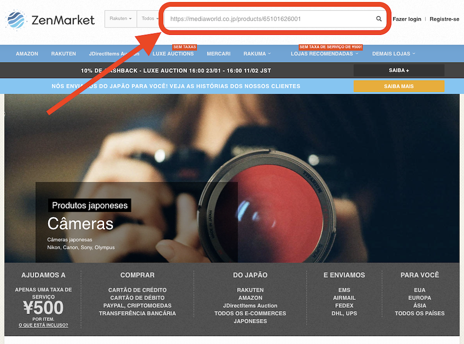 Página do Produto na ZenMarket