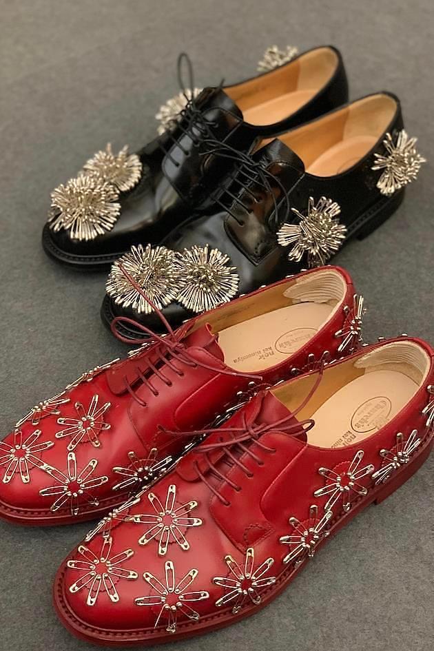 Marque de luxe japonaise Noir Kei Ninomiya chaussures