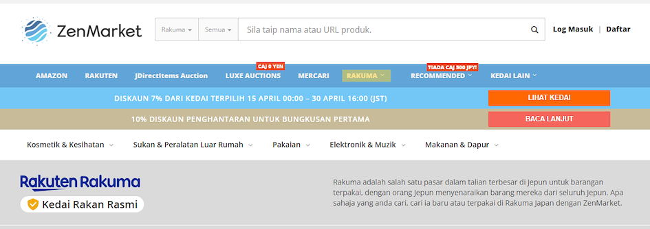 Beli dari Rakuma Jepun dengan ZenMarket!