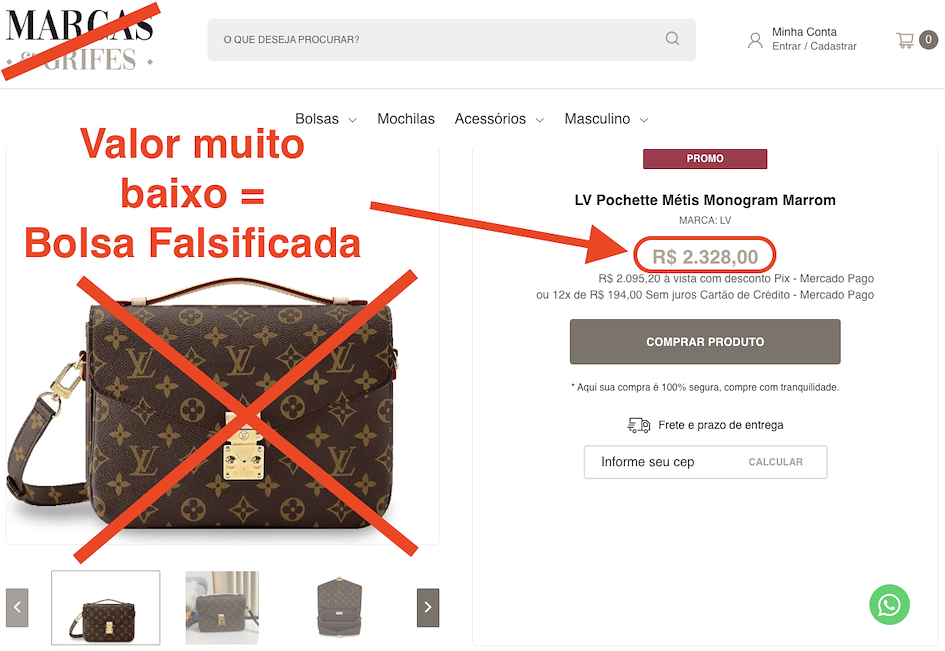 site de bolsas louis vuitton falsificadas