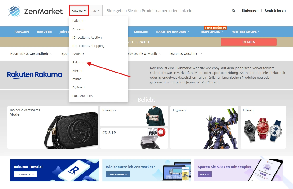 Einkaufen auf Rakuma Japan ist mit ZenMarket ganz einfach!
