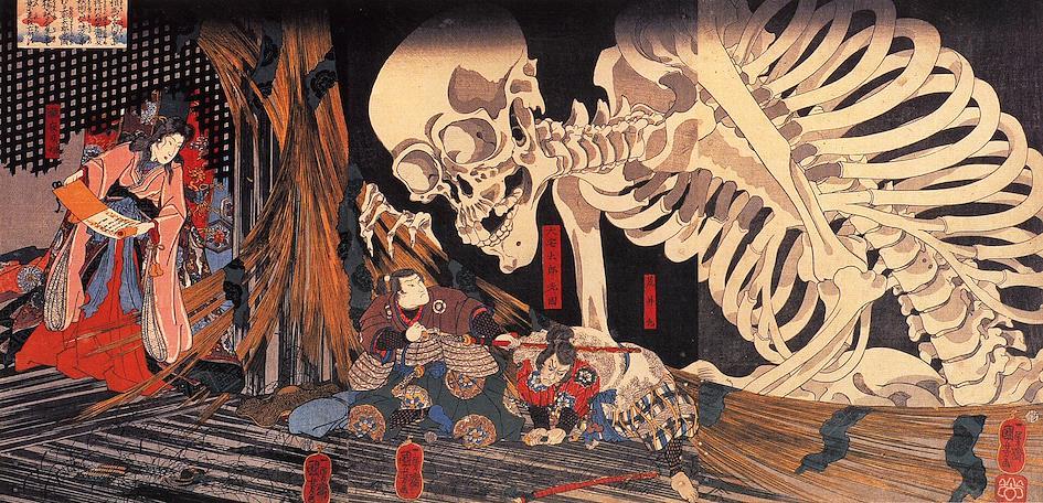Що таке японські йокай то юрей - пояснюємо українською (ZenMarket). Картина укійо-е, намальована Utagawa Kuniyoshi (1798–1861)