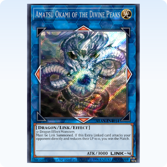 Yu-Gi-Oh! card - Amatsu-Okami of the Divine Peaks
