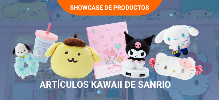 Showcase de productos Sanrio