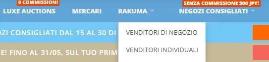 menu a tendina venditori di negozio e individuali su ZenMarket