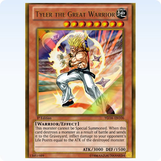 Yu-Gi-Oh! card - Tyler the Great Warrior