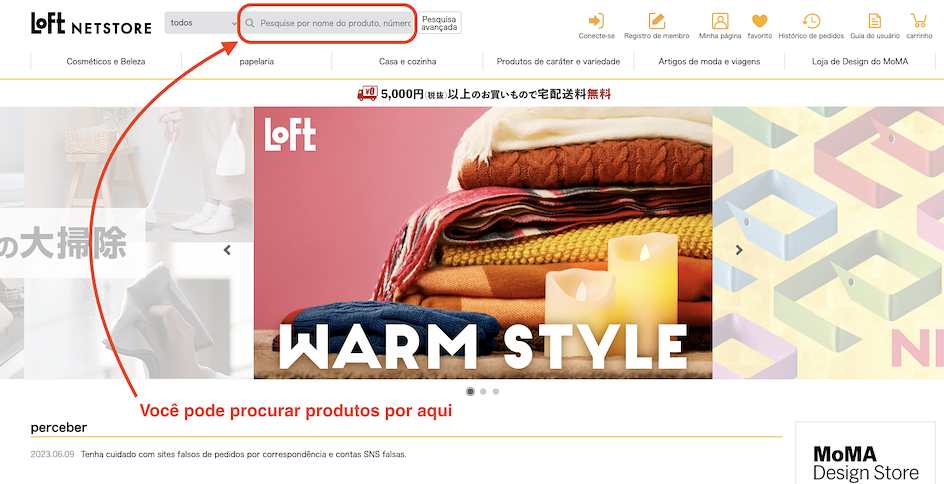 pagina da loft na internet