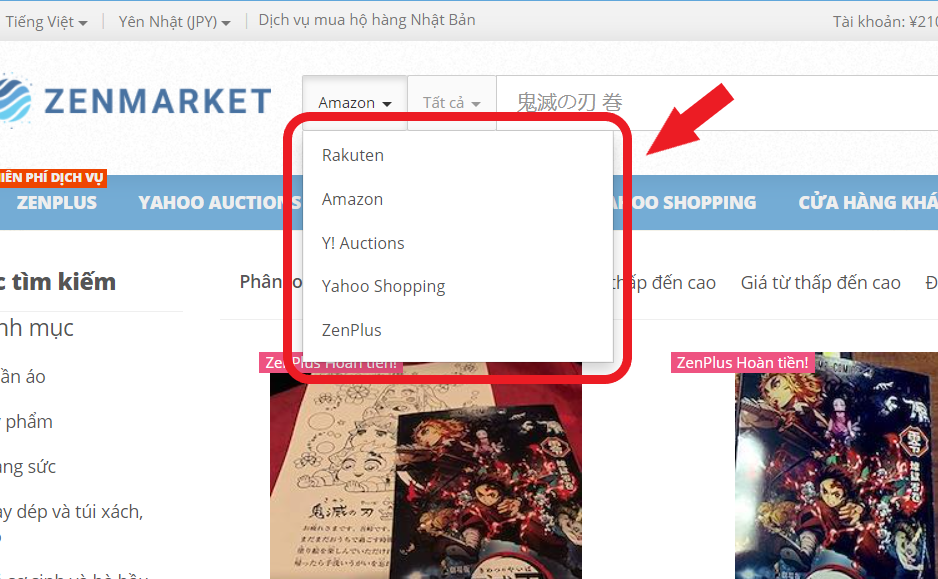 ZenMarket - Tìm Manga trong Cửa hàng Hoa hồng của Nhật Bản