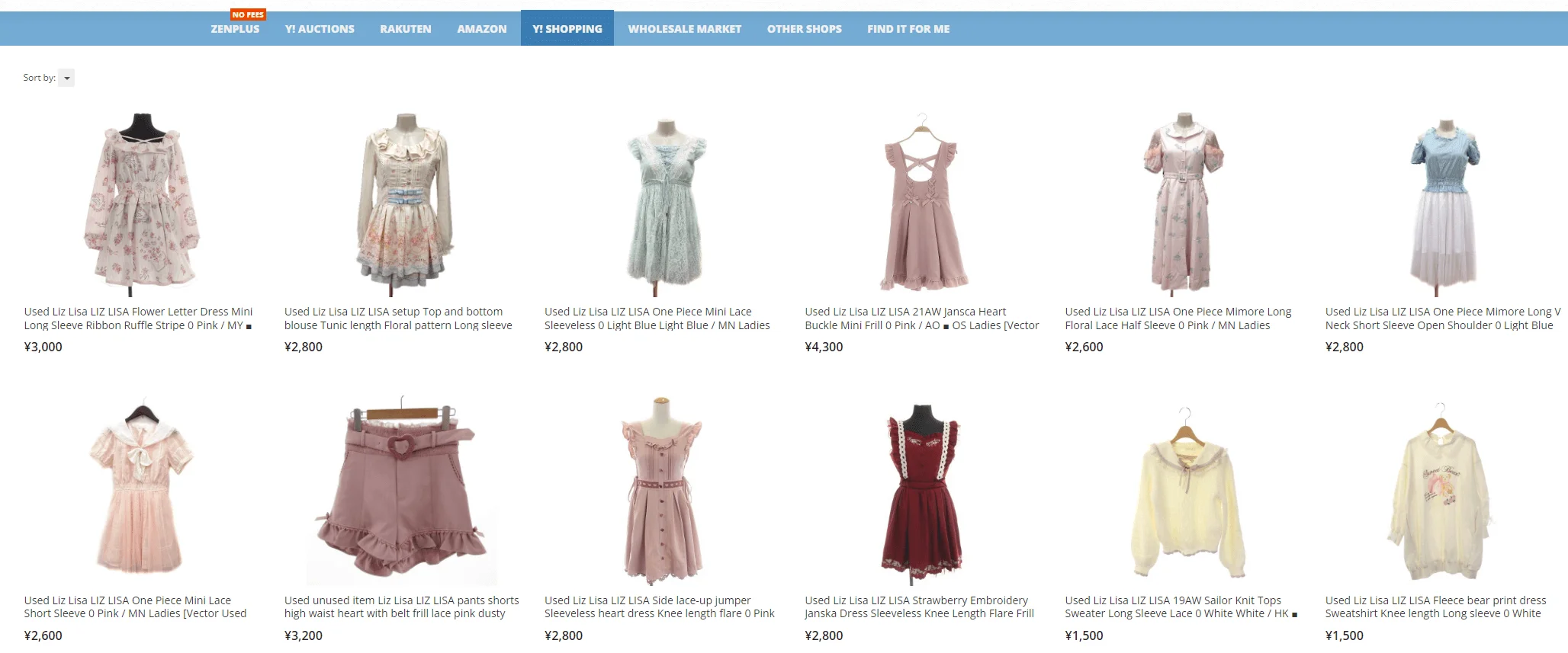 Liz Lisa products via JDirectItems Shopping on ZenMarket