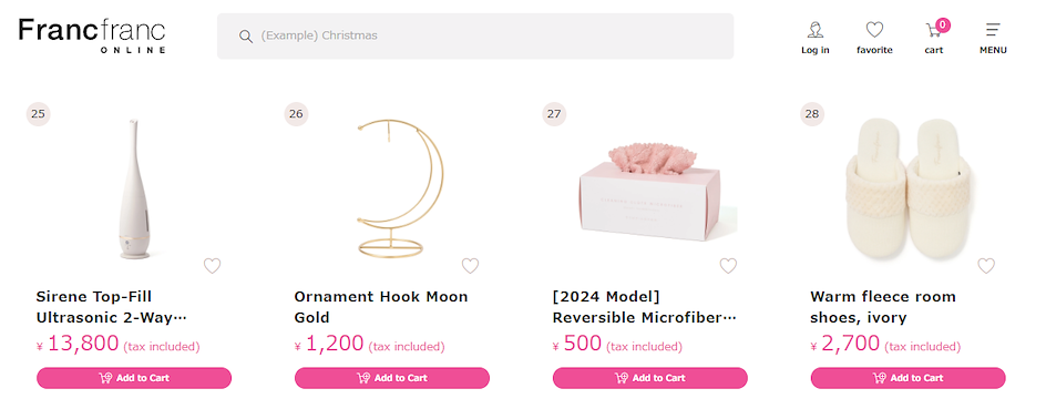 Franfranc online store