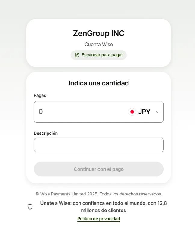 Pasos para usar Wise en ZenMarket
