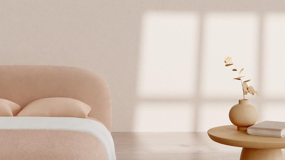 Soft pink room decor inspiration with Francfranc