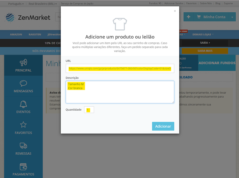 Captura de tela do ZenMarket - Adicionar ao carrinho ( https://static.zenmarket.jp/images/blog/2ja4o00n.0s0 )