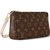 [Japan Used Bag] Second Hand Louis Vuitton Pochette Serie Dragonne Epi  Brw/Leath