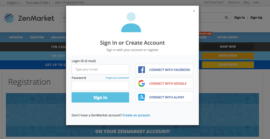 Log In to ZenMarket