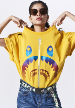 A popular Japanese streetwear brand, BAPE (A Bathing Ape) 