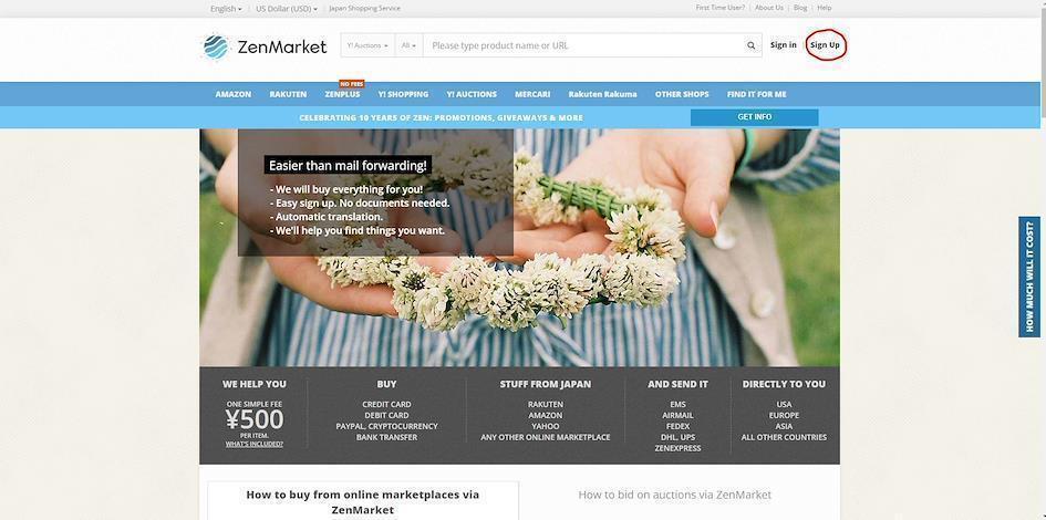 ZenMarket Homepage